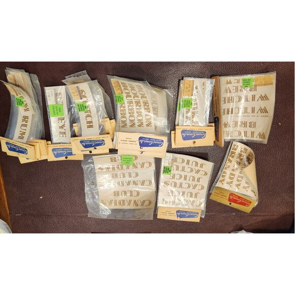 NOS Lot of ceramic Decals Liquor Types  Lot‎ of 29 - Picture 1 of 9